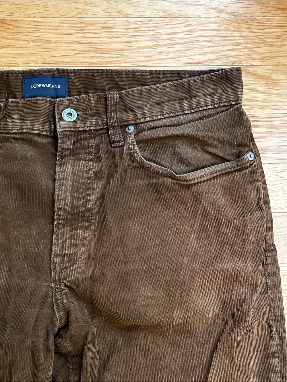 J. Crew Men's Straight 770 Corduroy Pants in Dark Brown